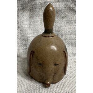 Vtg Ceramic Elephant Bell UCTCI Japan Mid Century Pottery 4.5"